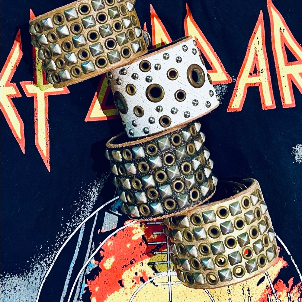 BALTAZAR leather cuff bracelets RARE FIND - Picture 4 of 7